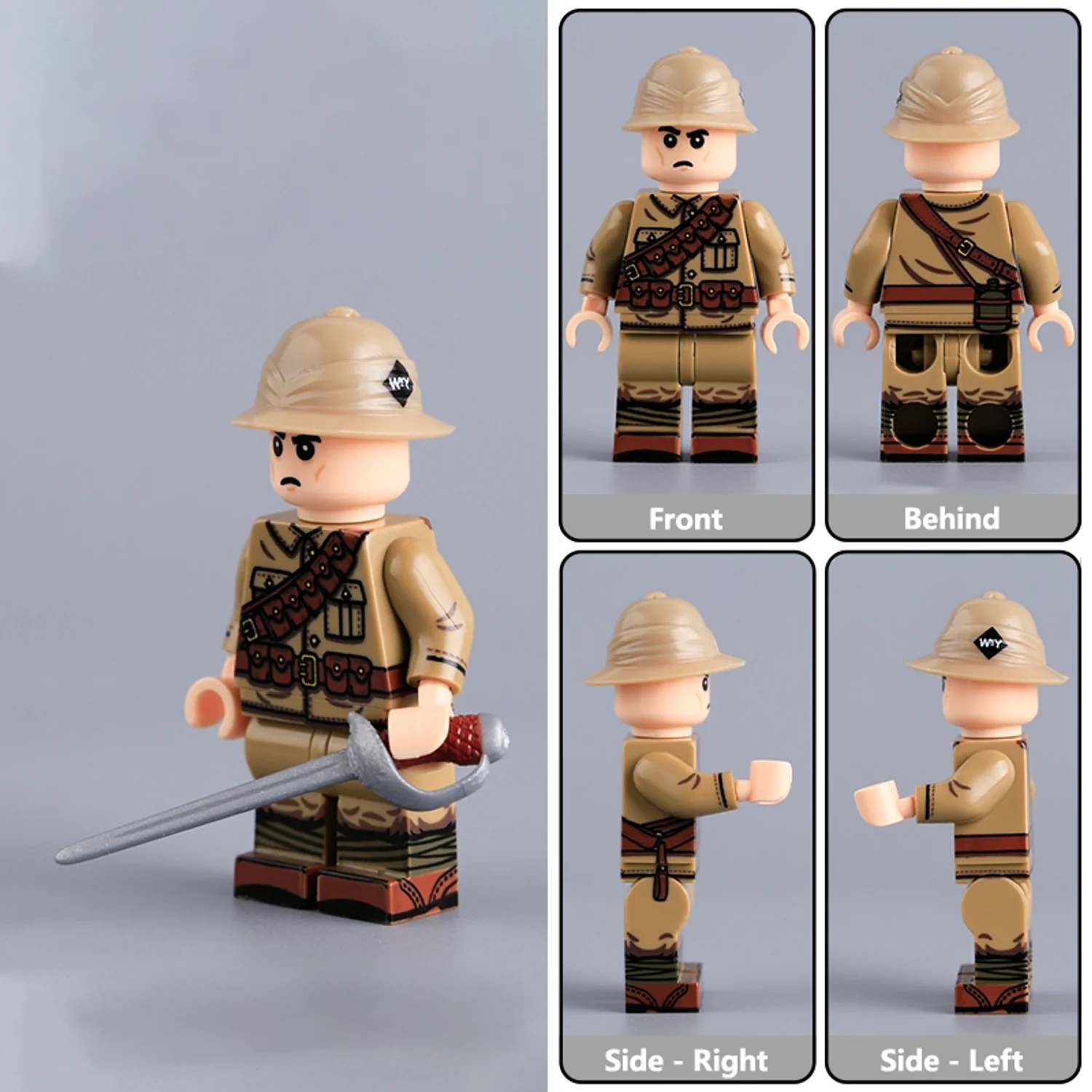 British Warwickshire Yeomanry Cavalry (Front Side and Rear Views) WWI – Custom Printed Brick Block Figure British Warwickshire Yeomanry Cavalry (front Side And Rear Views) Wwi – Custom Printed Brick Block Figure