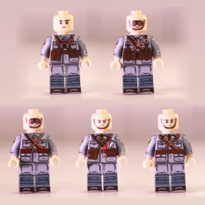 Chinese Anti-Aircraft Artillery Squad Five Figures Republican Era Two-Row Collection – Custom Printed Brick Block Figure Chinese Anti Aircraft Artillery Squad Five Figures Republican Era Two Row Collection – Custom Printed Brick Block Figure