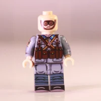 Chinese Anti-Aircraft Gunner (Goggles and Pouches) Republican Era Front View – Custom Printed Brick Block Figure Chinese Anti Aircraft Gunner (goggles And Pouches) Republican Era Front View – Custom Printed Brick Block Figure