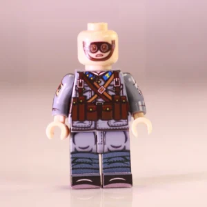 Chinese Anti-Aircraft Gunner (Goggles and Pouches) Republican Era Front View – Custom Printed Brick Block Figure Chinese Anti Aircraft Gunner (goggles And Pouches) Republican Era Front View – Custom Printed Brick Block Figure