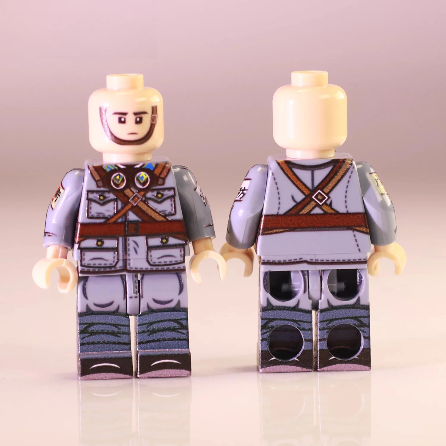 Chinese Anti-Aircraft Gunner (Neck Goggles and Cross Straps) Republican Era Front and Rear Views – Custom Printed Brick Block Figure Chinese Anti Aircraft Gunner (neck Goggles And Cross Straps) Republican Era Front And Rear Views – Custom Printed Brick Block Figure
