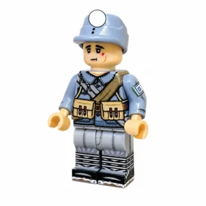 Chinese Eighth Route Army Mortarman of Justice Behind Enemy Lines Mortarman (Blue-Grey Uniform) WWII - Custom Printed Brick Block Figure Chinese Eighth Route Army Mortarman of Justice Behind Enemy Lines Mortarman (Blue-Grey Uniform) WWII - Custom Printed Brick Block Figure