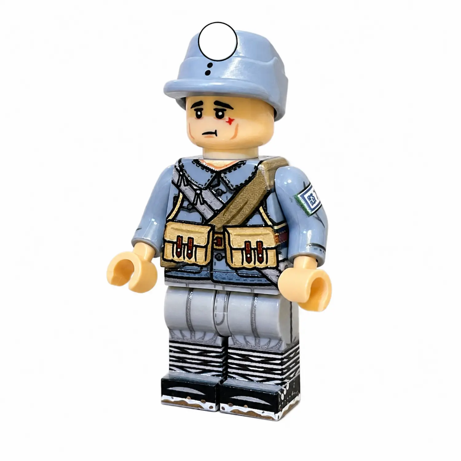 Chinese Eighth Route Army Mortarman of Justice Behind Enemy Lines Mortarman (Blue-Grey Uniform) WWII - Custom Printed Brick Block Figure Chinese Eighth Route Army Mortarman of Justice Behind Enemy Lines Mortarman (Blue-Grey Uniform) WWII - Custom Printed Brick Block Figure