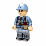 Chinese Eighth Route Army of Justice Behind Enemy Lines Machine Gunner (Blue-Grey Uniform) WWII - Custom Printed Brick Block Figure