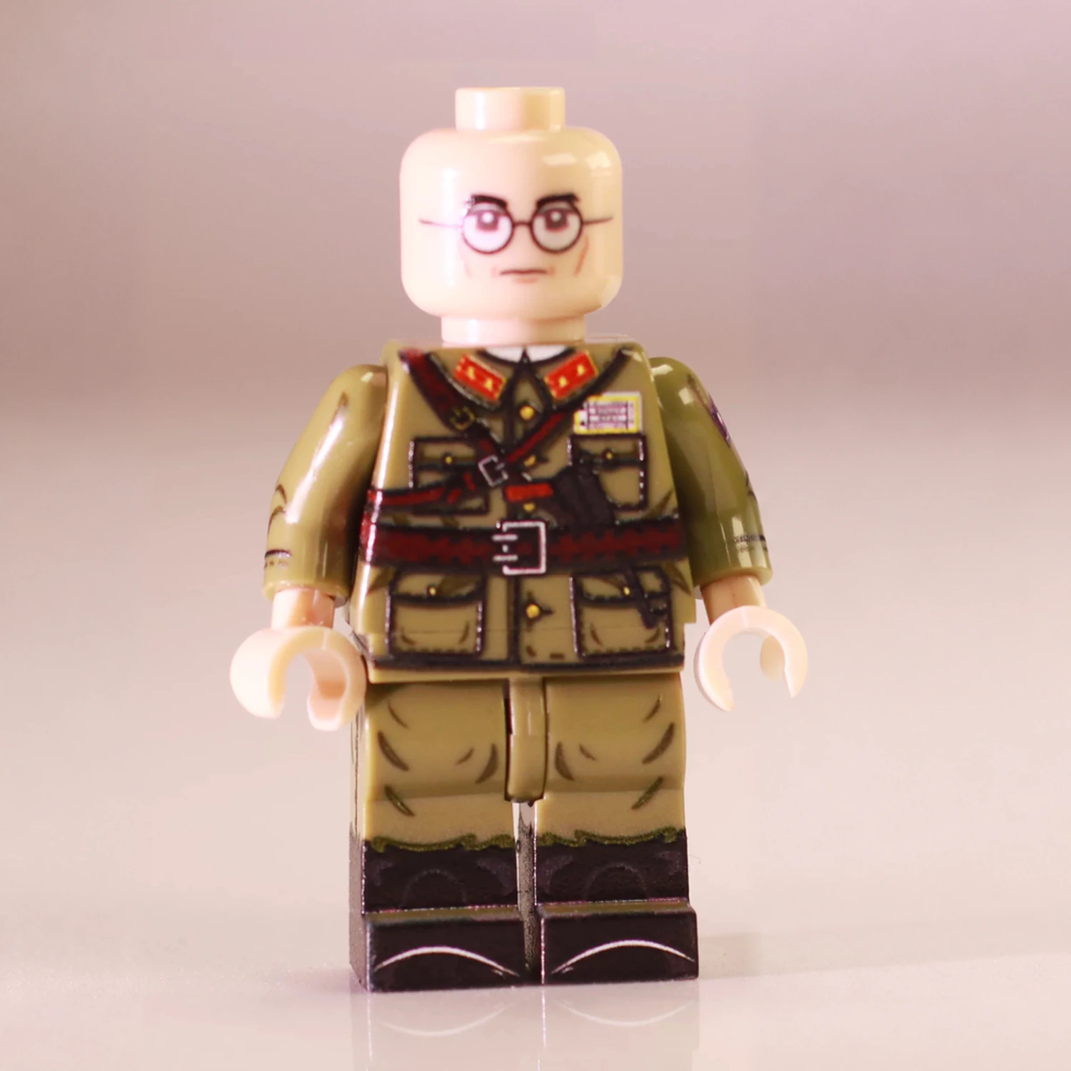 Chinese Officer Yao Ziqing Second Sino Japanese War Front View – Custom Printed Brick Block Figure