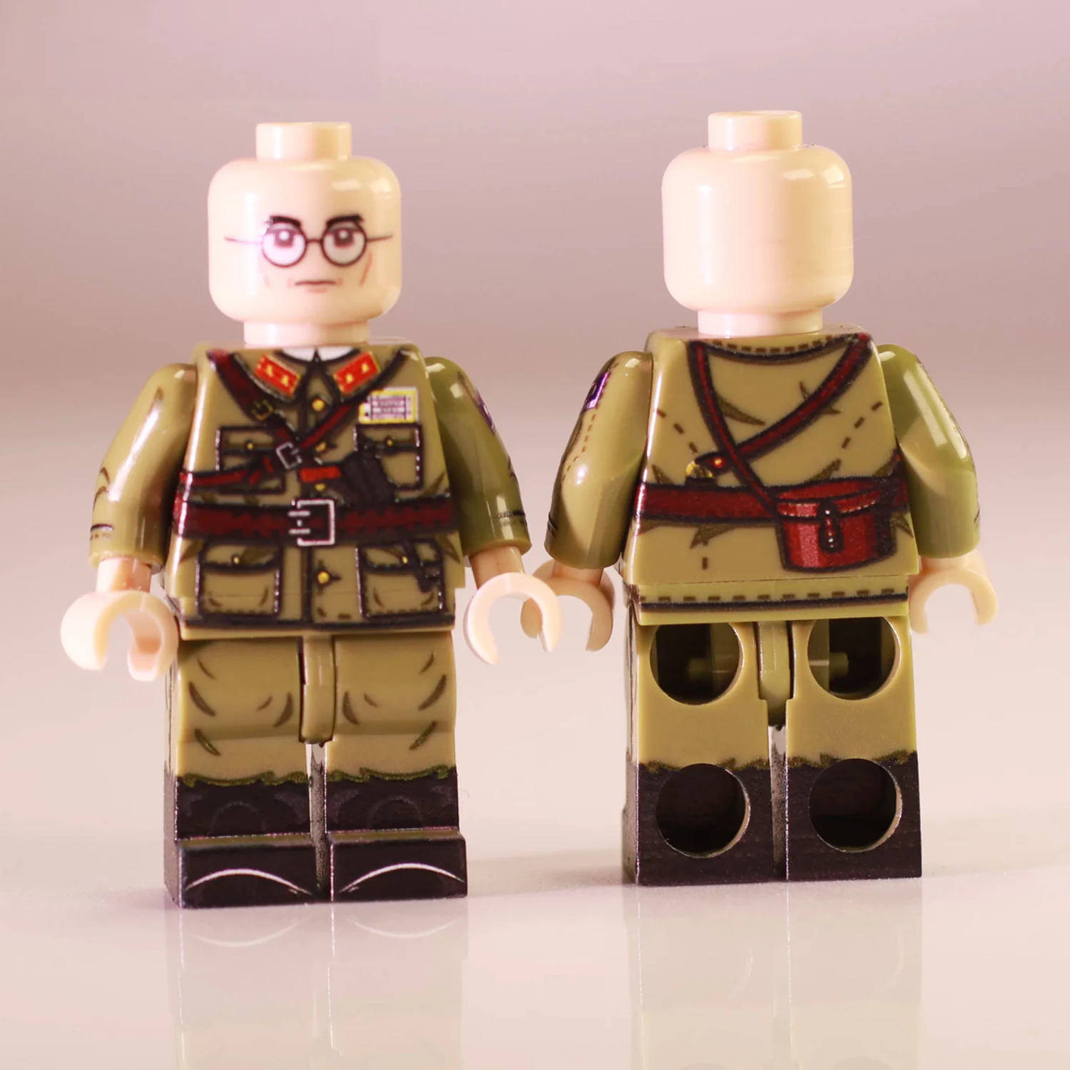 Chinese Officer Yao Ziqing Second Sino Japanese War Front And Rear Views – Custom Printed Brick Block Figure