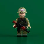 Chinese PLA Rifleman (Beard and Helmet Badge, Rifle Pose) Vietnam War 1985 – Custom Printed Brick Block Figure