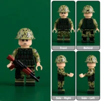 Chinese PLA Rifleman (Green Ammunition Vest, Front Side and Rear Views) Vietnam War 1985 – Custom Printed Brick Block Figure Chinese Pla Rifleman (green Ammunition Vest, Front Side And Rear Views) Vietnam War 1985 – Custom Printed Brick Block Figure