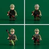 Chinese Pla Soldier Squad (four Soldier Portraits) Vietnam War 1985 – Custom Printed Brick Block Figure