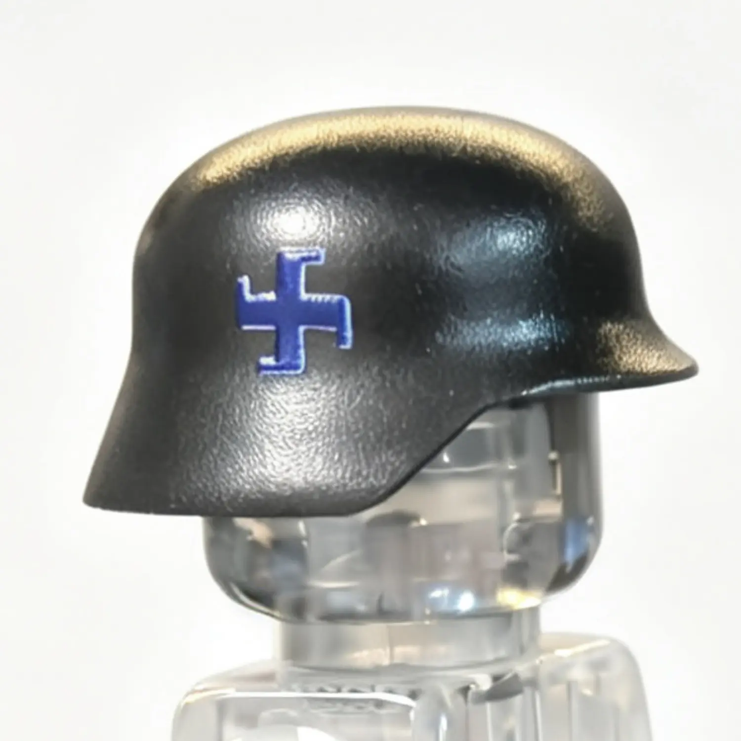 Finnish Military Combat Helmet (Stahlhelm Style) - Custom 3D Printed Miniature Accessory Parts Pieces for Brick Block Figures Finnish Military Combat Helmet (stahlhelm Style) Custom 3d Printed Miniature Accessory Parts Pieces For Brick Block Figures