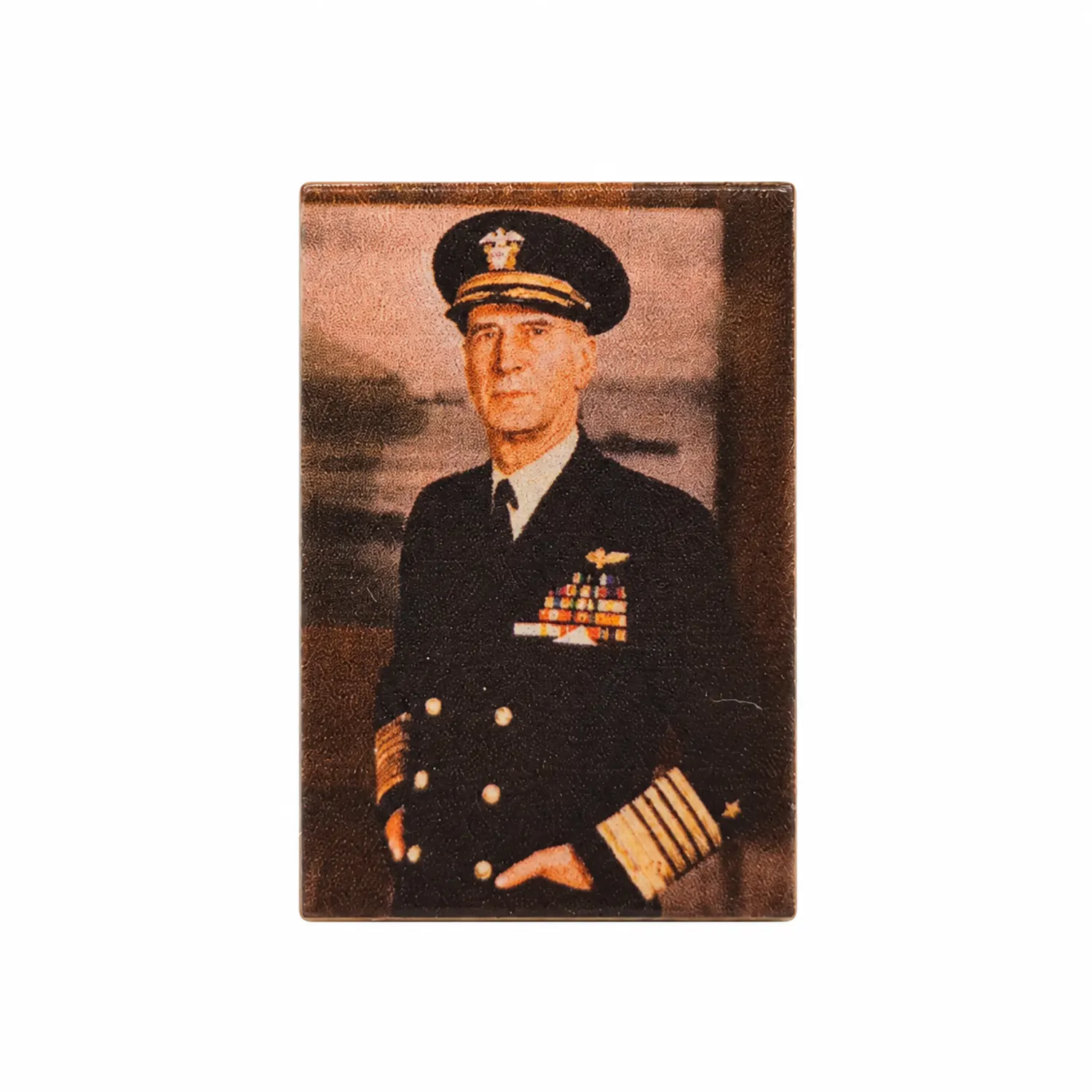 Fleet Admiral Ernest J. King Wwii Portrait Tile – Custom 3d Printed Miniature Accessory Parts Pieces For Brick Block Figures