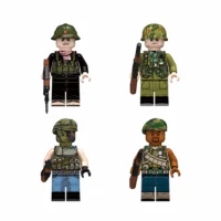 Four Vietnam War Infantry Figures Standing Views – Custom Printed Brick Block Figure Four Vietnam War Infantry Figures Standing Views – Custom Printed Brick Block Figure