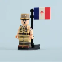 Free French Brigadier General Marie-Pierre Kœnig WWII - Custom Printed Brick Block Figure Free French Brigadier General Marie Pierre Kœnig Wwii Custom Printed Brick Block Figure