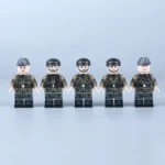 German Air Force Camouflage Paratrooper Squad WWII - Custom Printed Brick Block Figure