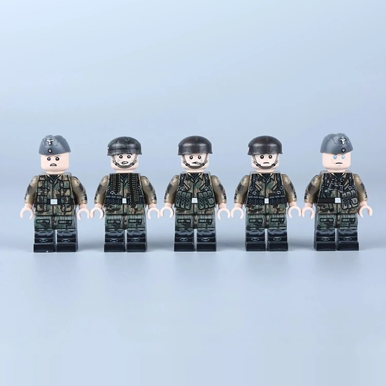 German Air Force Camouflage Paratrooper Squad - Custom Printed Brick Block Figure German Air Force Camouflage Paratrooper Squad Custom Printed Brick Block Figure
