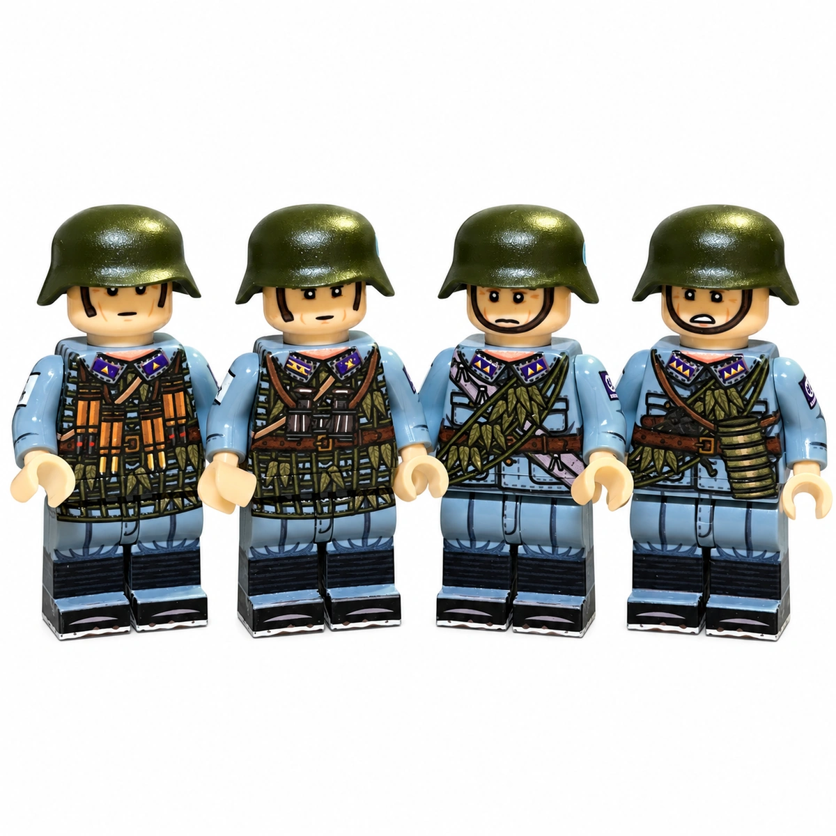 German Blue-Grey Anti-Aircraft Artillery Regiment 42 WWII - Custom Printed Brick Block Figure German Blue Grey Anti Aircraft Artillery Regiment 42 Wwii Custom Printed Brick Block Figure