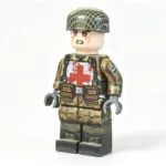 German Fallschirmjäger (Paratrooper) Combat Medic Splinter Camouflage WWII - Custom Printed Brick Block Figure