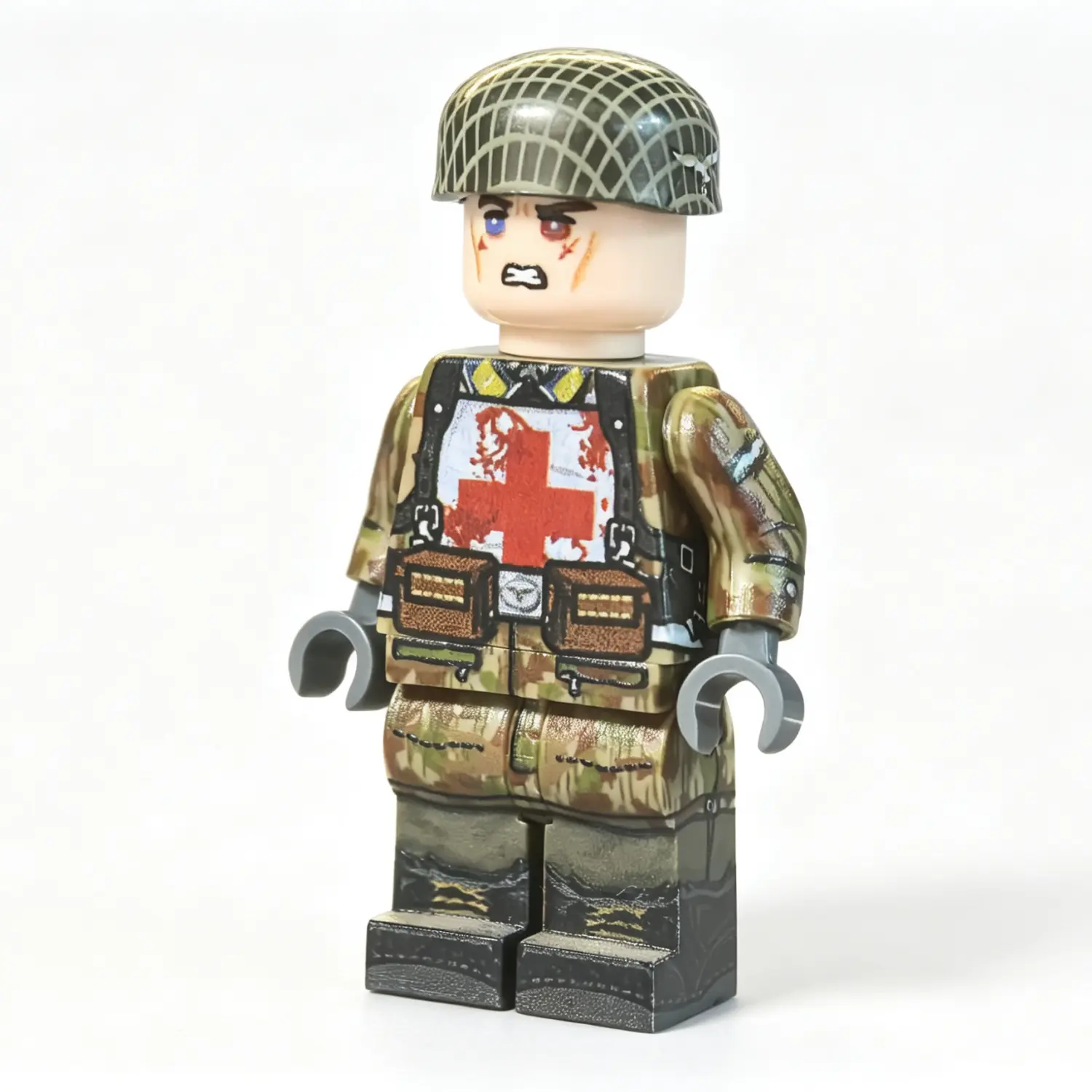 German Fallschirmjäger (Paratrooper) Combat Medic Splinter Camouflage WWII - Custom Printed Brick Block Figure German Fallschirmjäger (paratrooper) Combat Medic Splinter Camouflage Wwii Custom Printed Brick Block Figure