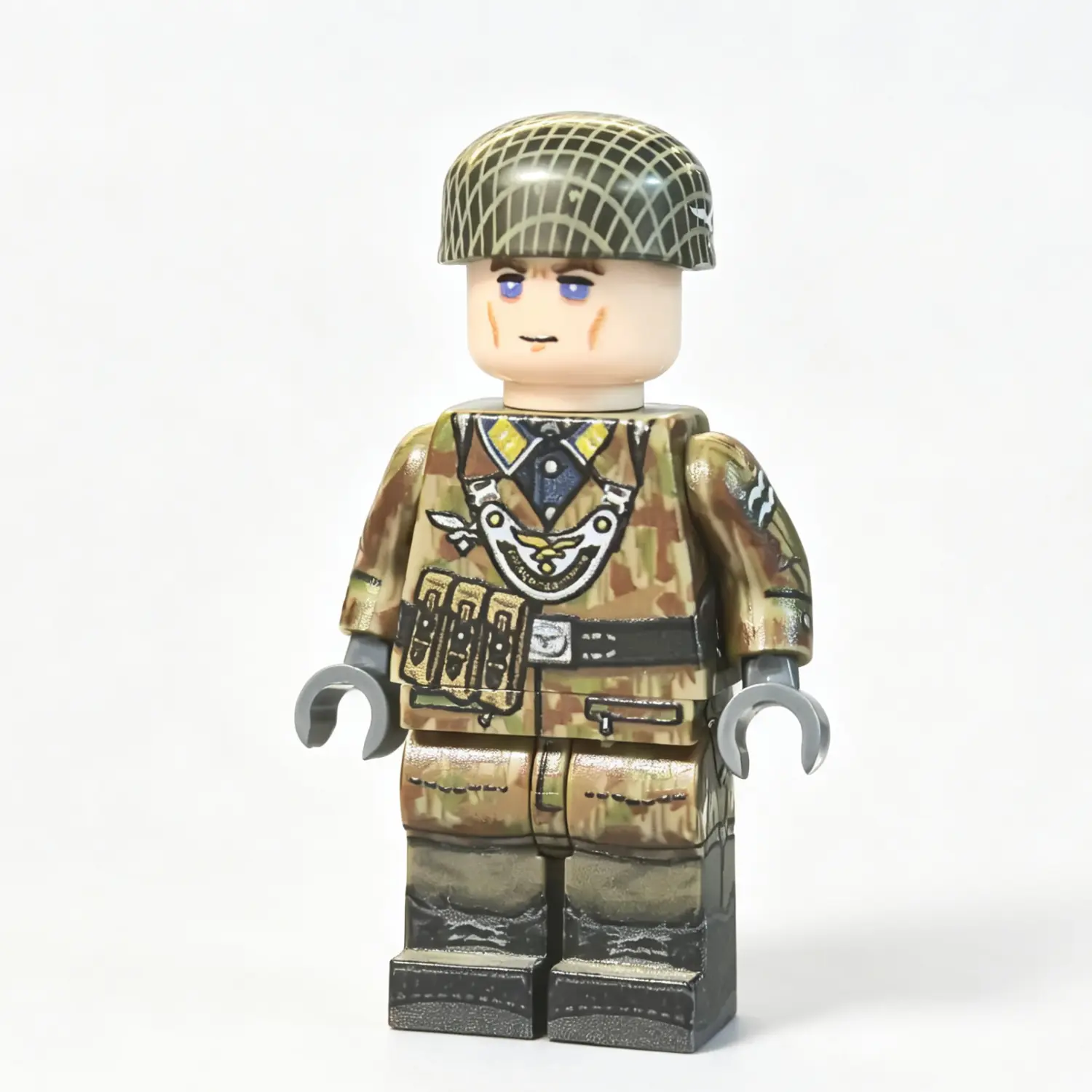 German Fallschirmjäger (Paratrooper) Military Police - Splinter Camouflage WWII - Custom Printed Brick Block Figure German Fallschirmjäger (paratrooper) Military Police Splinter Camouflage Wwii Custom Printed Brick Block Figure