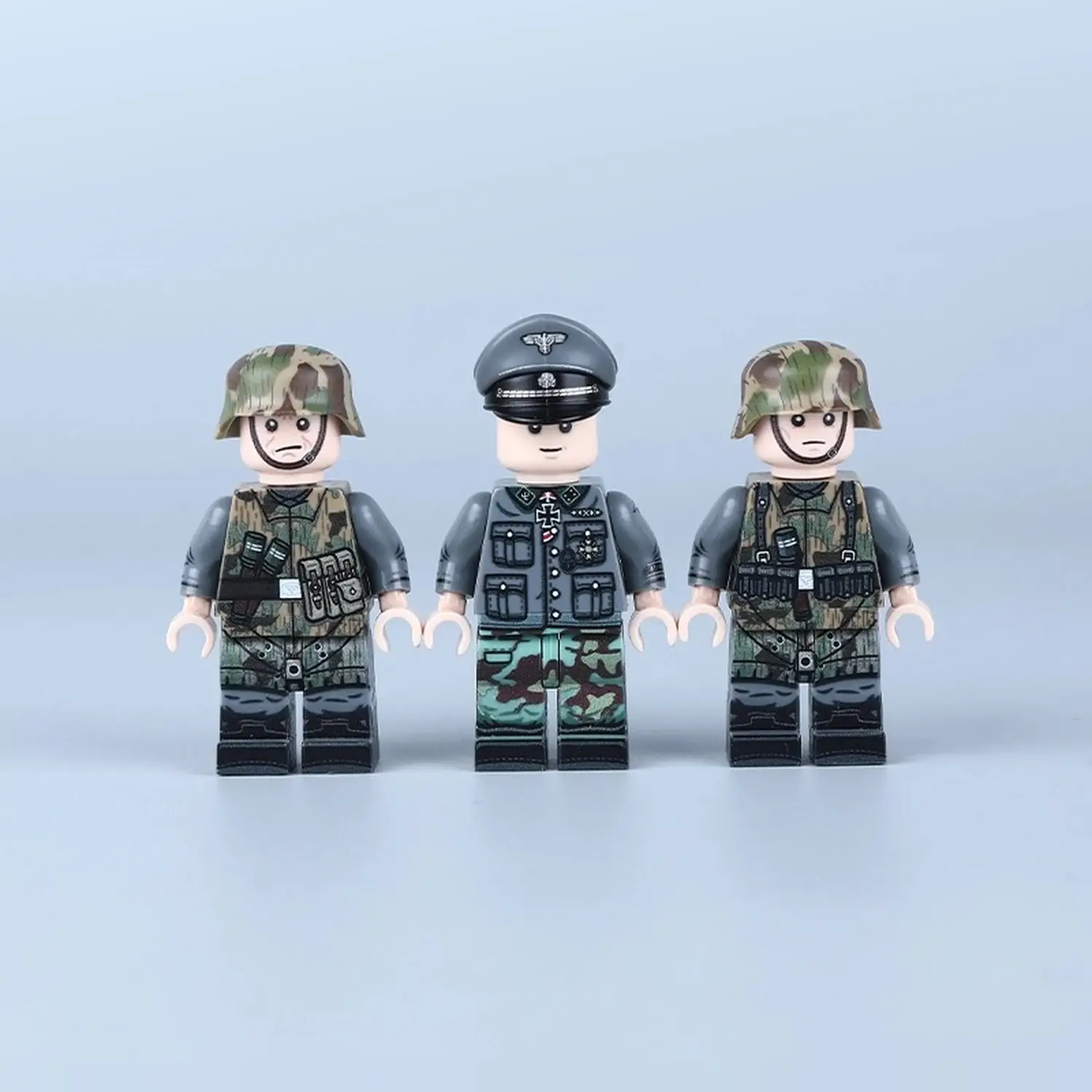 German Ground Forces Mixed Squad Wwii Custom Printed Brick Block Figure