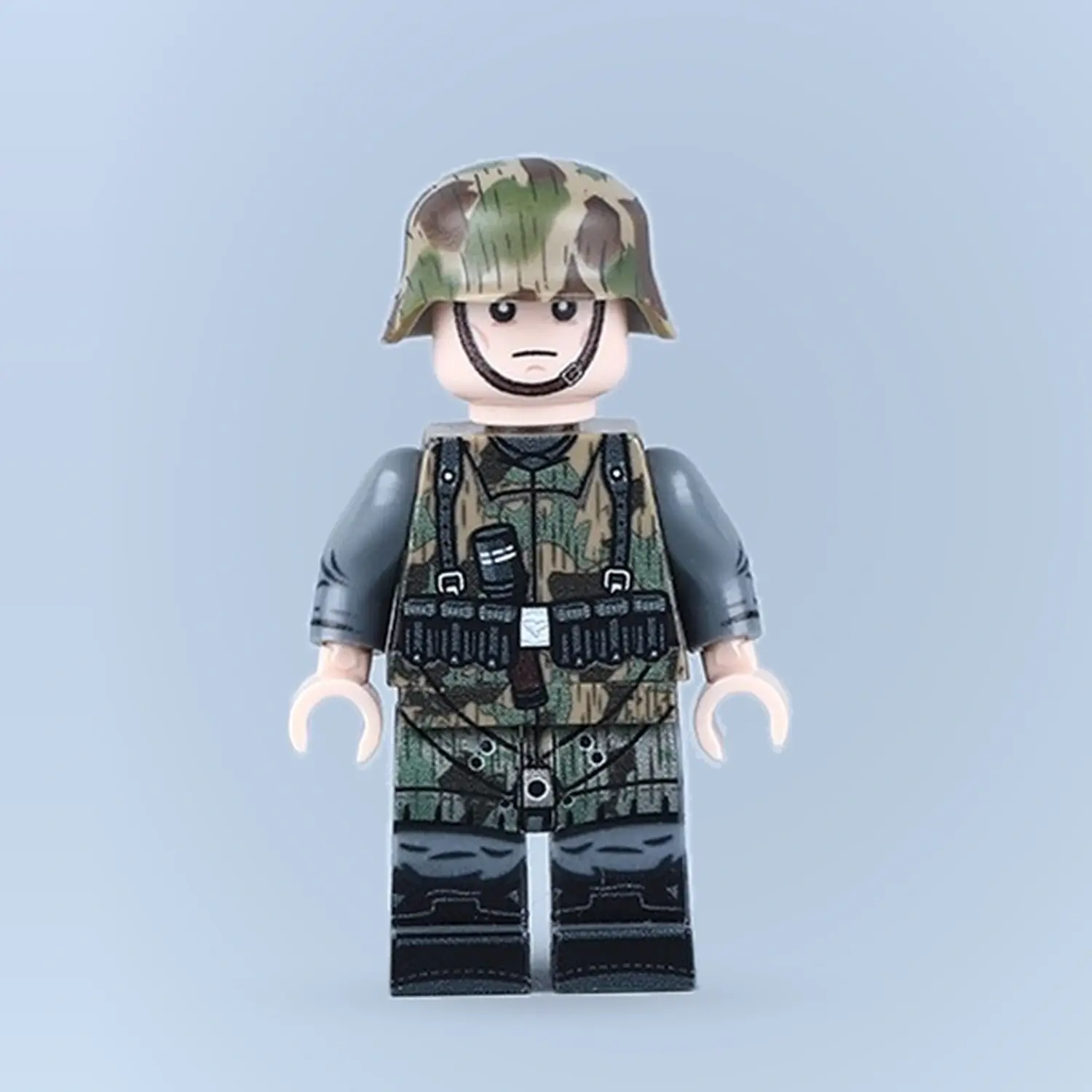 German Luftwaffe Field Division Soldier (Zeltbahn Camouflage Poncho) WWII - Custom Printed Brick Block Figure German Luftwaffe Field Division Soldier (zeltbahn Camouflage Poncho) Wwii Custom Printed Brick Block Figure