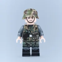 German Luftwaffe Field Division Submachine Gunner (zeltbahn Poncho) Wwii Custom Printed Brick Block Figure