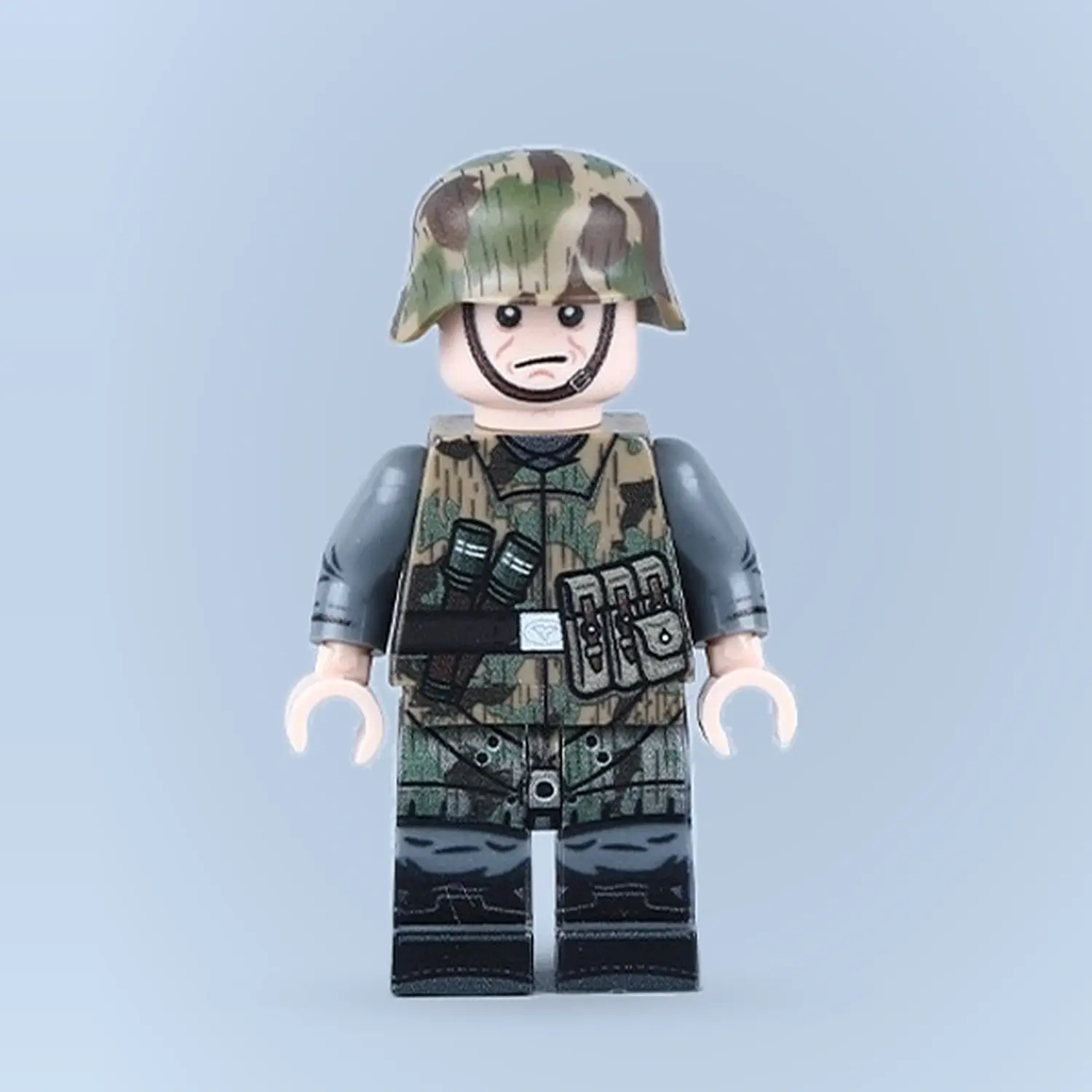 German Luftwaffe Field Division Submachine Gunner (zeltbahn Poncho) Wwii Custom Printed Brick Block Figure