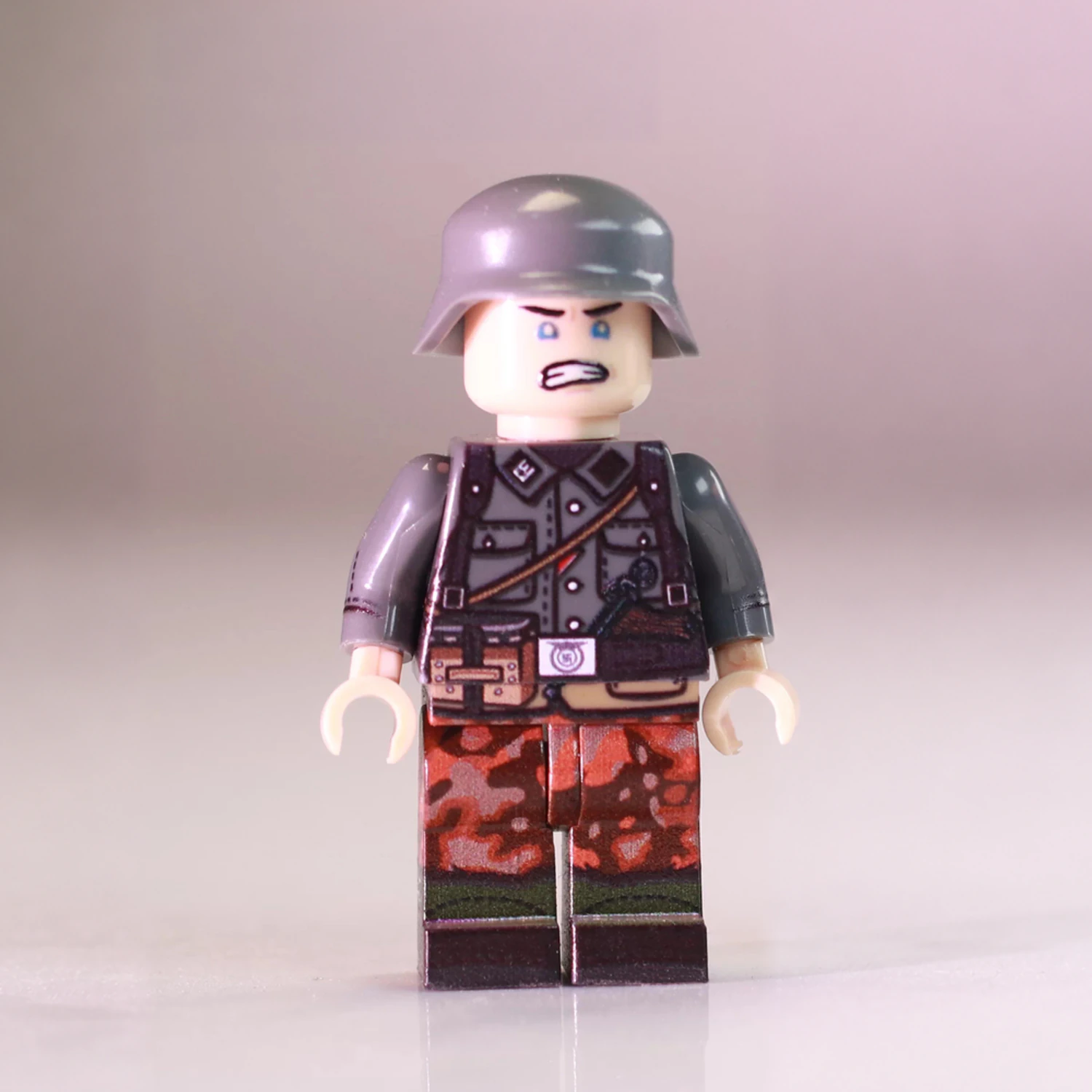 German Normandy Officer (Pistol Holster and Brown Camouflage) WWII Front View – Custom Printed Brick Block Figure German Normandy Officer (pistol Holster And Brown Camouflage) Wwii Front View – Custom Printed Brick Block Figure