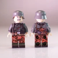 German Normandy Officer (Pistol Holster and Brown Camouflage) WWII Front and Rear Views – Custom Printed Brick Block Figure German Normandy Officer (pistol Holster And Brown Camouflage) Wwii Front And Rear Views – Custom Printed Brick Block Figure