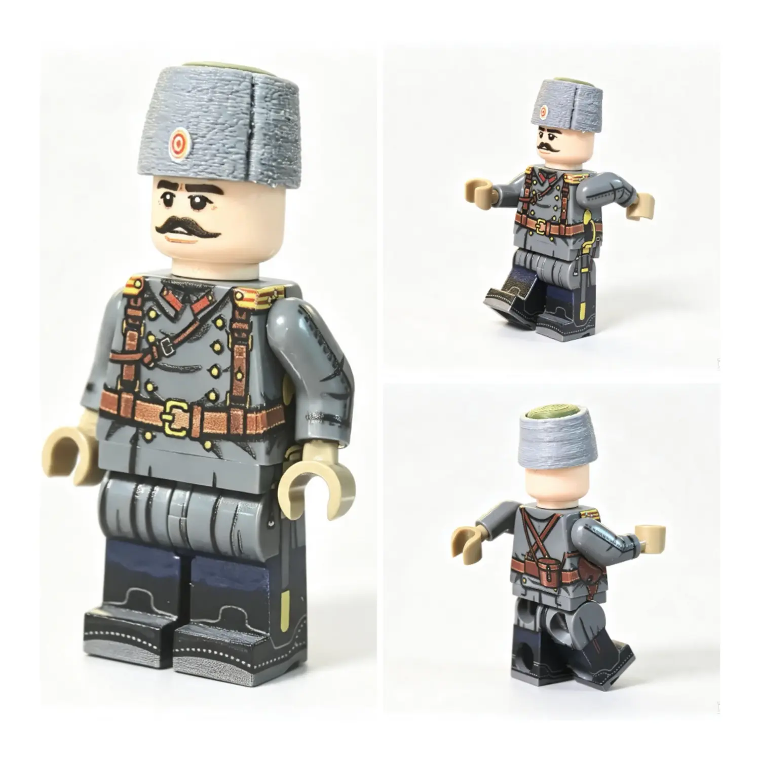 Imperial Russian Army Winter Lieutenant Colonel (with Officers Greatcoat & Papakha) WWI - Custom Printed Brick Block Figure Imperial Russian Army Winter Lieutenant Colonel (with Officers Greatcoat & Papakha) Wwi Custom Printed Brick Block Figure