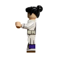 Japanese Woman (white Apron And Purple Kimono) Early Showa Era Left Facing Side View – Custom Printed Brick Block Figure