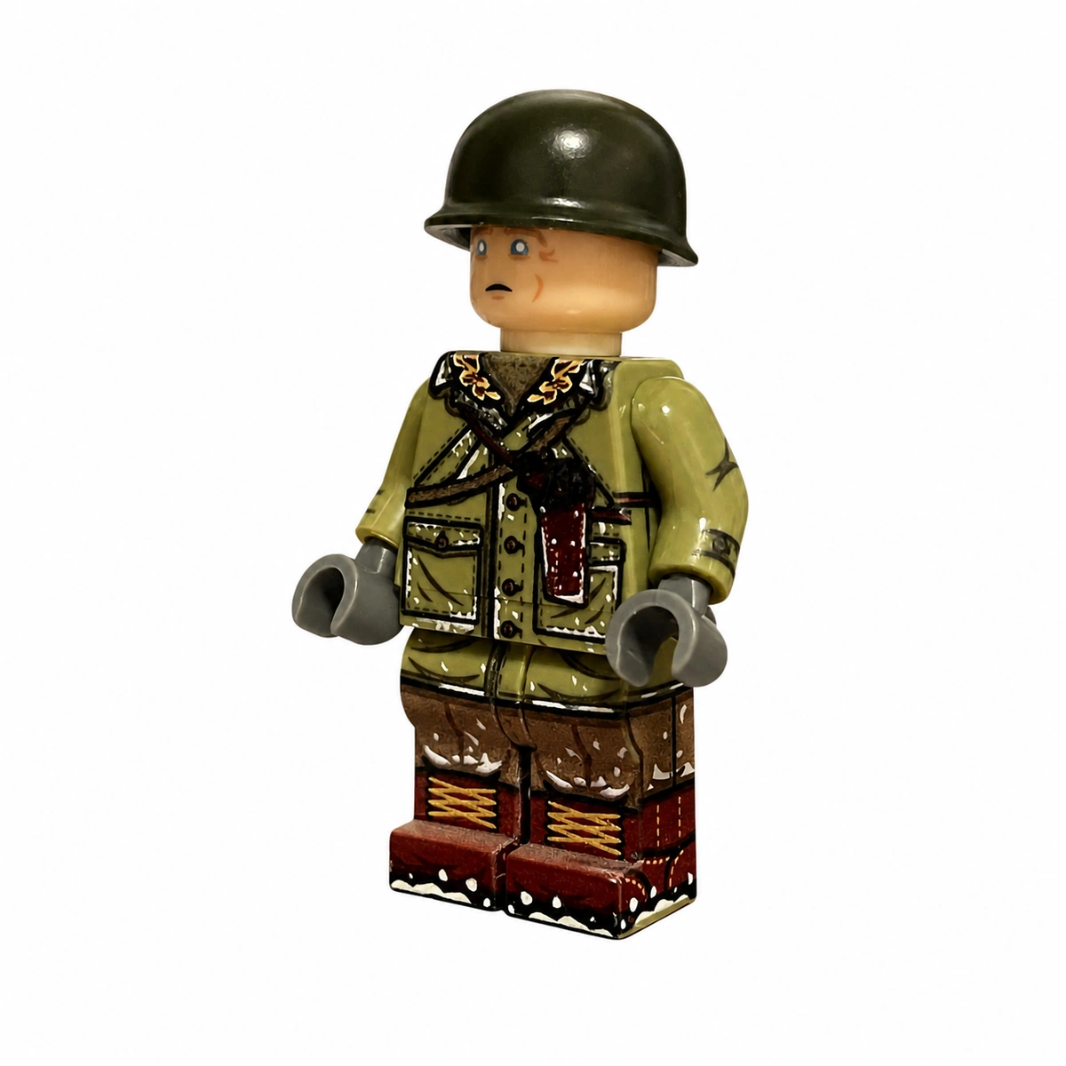 Korean War US Winter Soldier Officer (with M3 Chest Holster) - Custom Printed Brick Block Figure Korean War Us Winter Soldier Officer (with M3 Chest Holster) Custom Printed Brick Block Figure