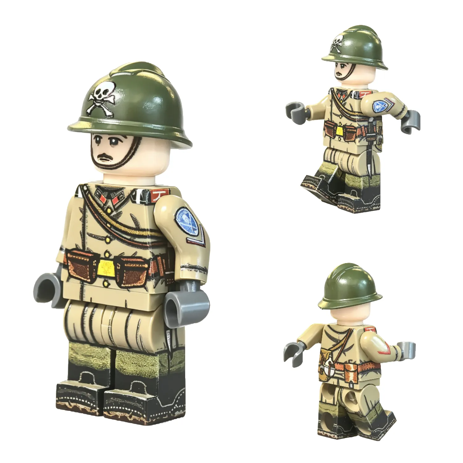 Kornilov Shock Regiment Infantryman Russian Civil War Front Side and Rear Views – Custom Printed Brick Block Figure Kornilov Shock Regiment Infantryman Russian Civil War Front Side And Rear Views – Custom Printed Brick Block Figure