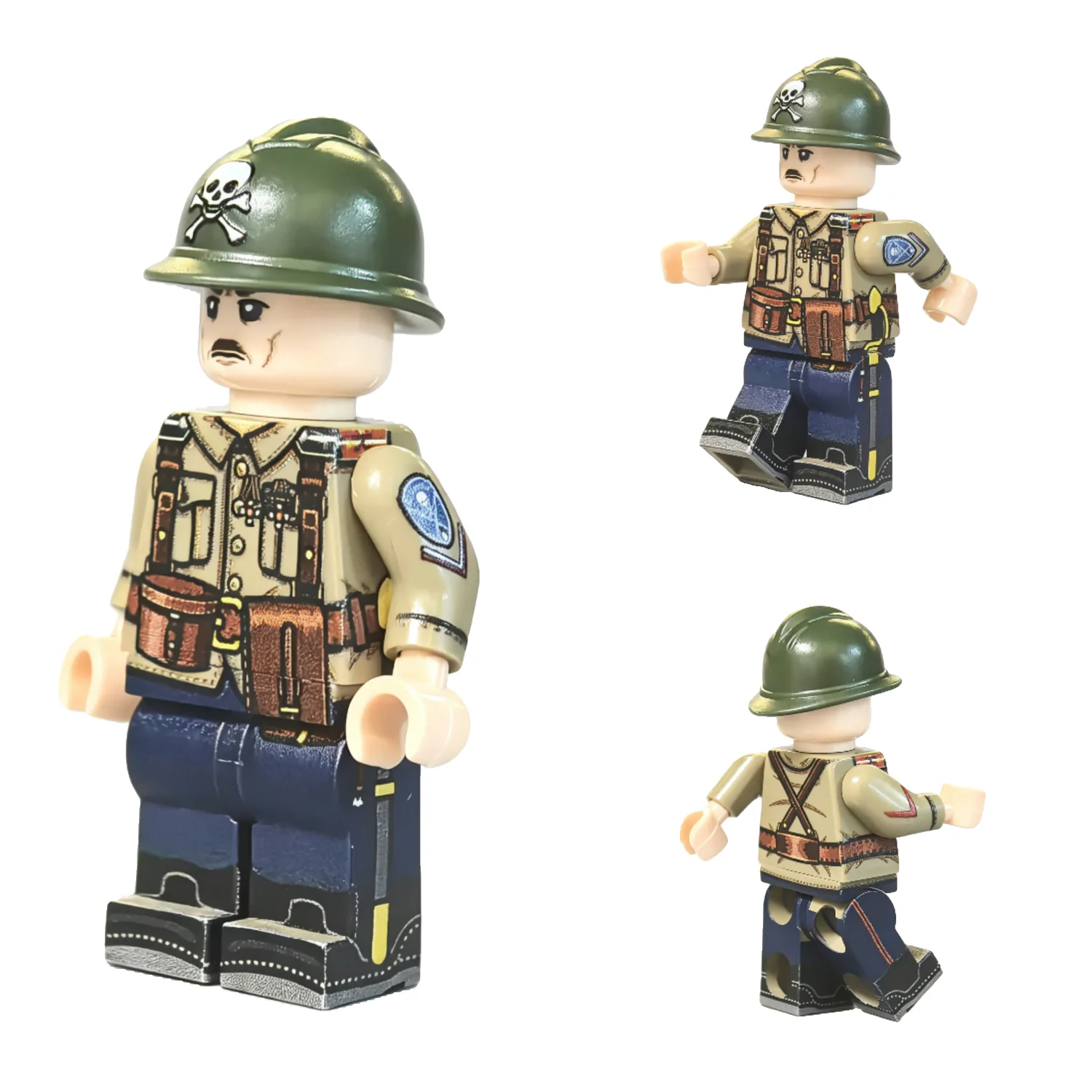 Kornilov Shock Regiment Officer Russian Civil War Front Side and Rear Views – Custom Printed Brick Block Figure Kornilov Shock Regiment Officer Russian Civil War Front Side And Rear Views – Custom Printed Brick Block Figure
