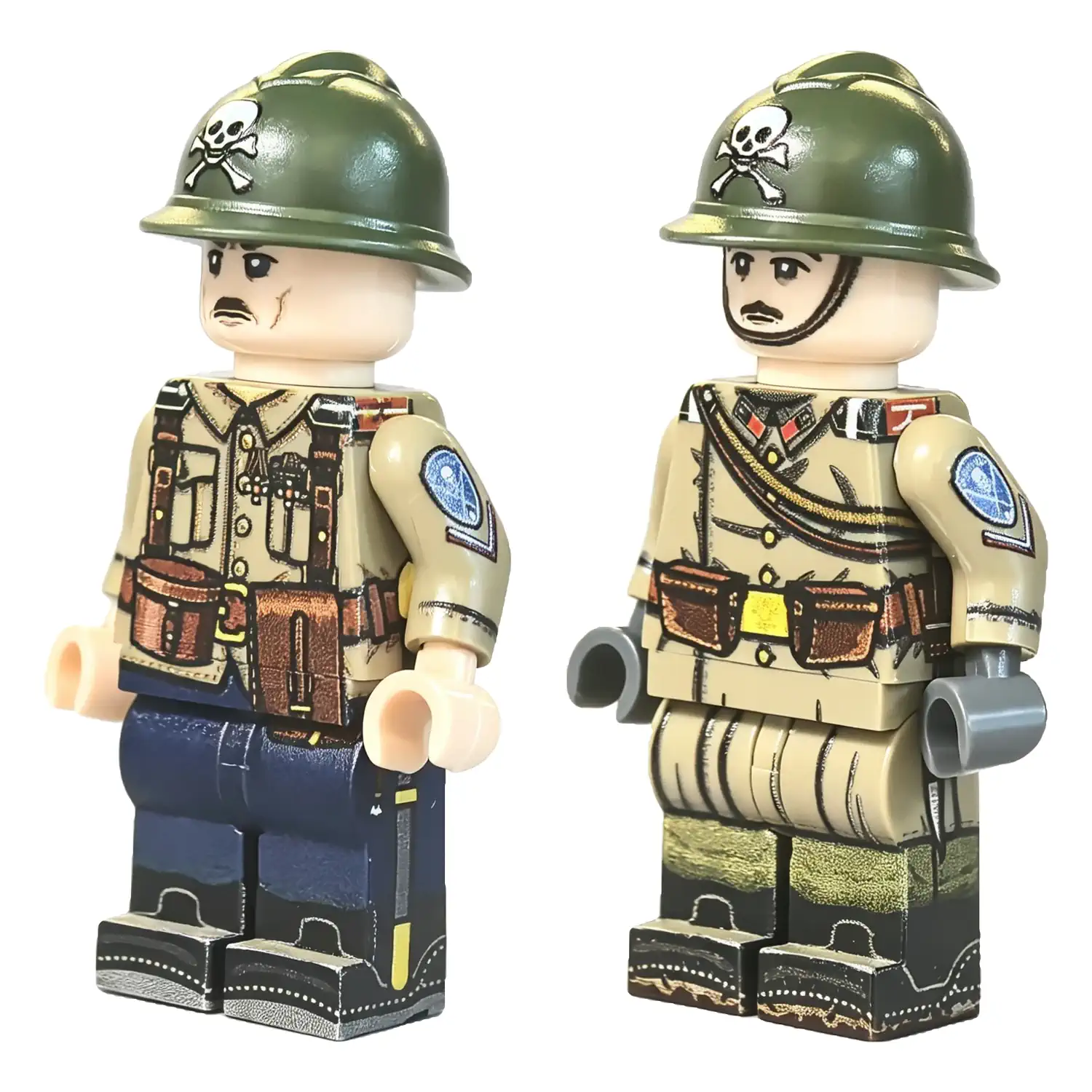 Kornilov Shock Regiment Officer And Infantryman Russian Civil War – Custom Printed Brick Block Figure
