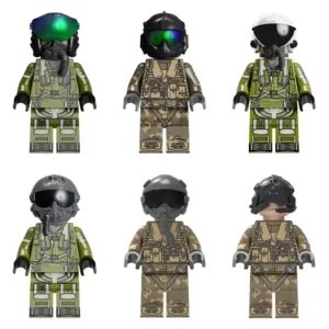 Modern Global Military Aviation Pilots - Custom Printed Brick Block Figure Modern Global Military Aviation Pilots Custom Printed Brick Block Figure