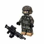 Modern PAP (People's Armed Police) Embassy Protection Operator Iraq Deployment (Style A with Heavy LMG) - Custom Printed Brick Block Figure