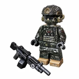 Modern PAP (Peoples Armed Police) Embassy Protection Operator Iraq Deployment (Style B with Printed LMG) - Custom Printed Brick Block Figure Modern Pap (peoples Armed Police) Embassy Protection Operator Iraq Deployment (style B With Printed Lmg) Custom Printed Brick Block Figure