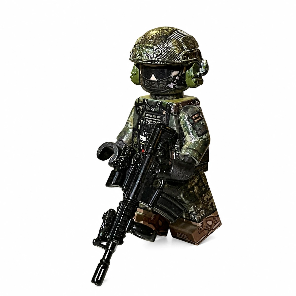 Modern PLA Macao Garrison Special Operator (with Fully Equipped M4 Assault Rifle) - Custom Printed Brick Block Figure 4 Modern Pla Macao Garrison Special Operator (with Fully Equipped M4 Assault Rifle) Custom Printed Brick Block Figure 4