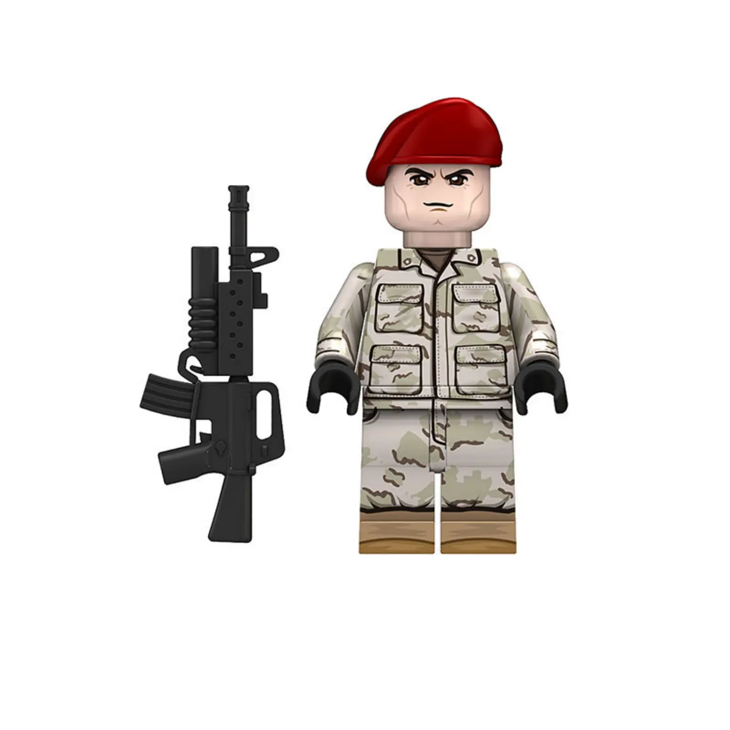 Modern US Army Airborne Soldier (3-Color Desert Camouflage DCU) - Custom Printed Brick Block Figure Modern Us Army Airborne Soldier (3 Color Desert Camouflage Dcu) Custom Printed Brick Block Figure