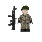 Modern US Army Special Forces Machine Gunner (M81 Woodland Camouflage) - Custom Printed Brick Block Figure