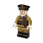 Soviet Navy Black Sea Fleet Machine Gunner (Khaki Field Uniform) WWII - Custom Printed Brick Block Figure