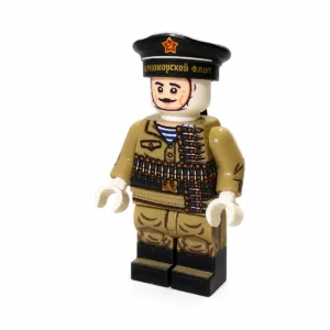 Soviet Navy Black Sea Fleet Machine Gunner (Khaki Field Uniform) WWII - Custom Printed Brick Block Figure Soviet Navy Black Sea Fleet Machine Gunner (khaki Field Uniform) Wwii Custom Printed Brick Block Figure