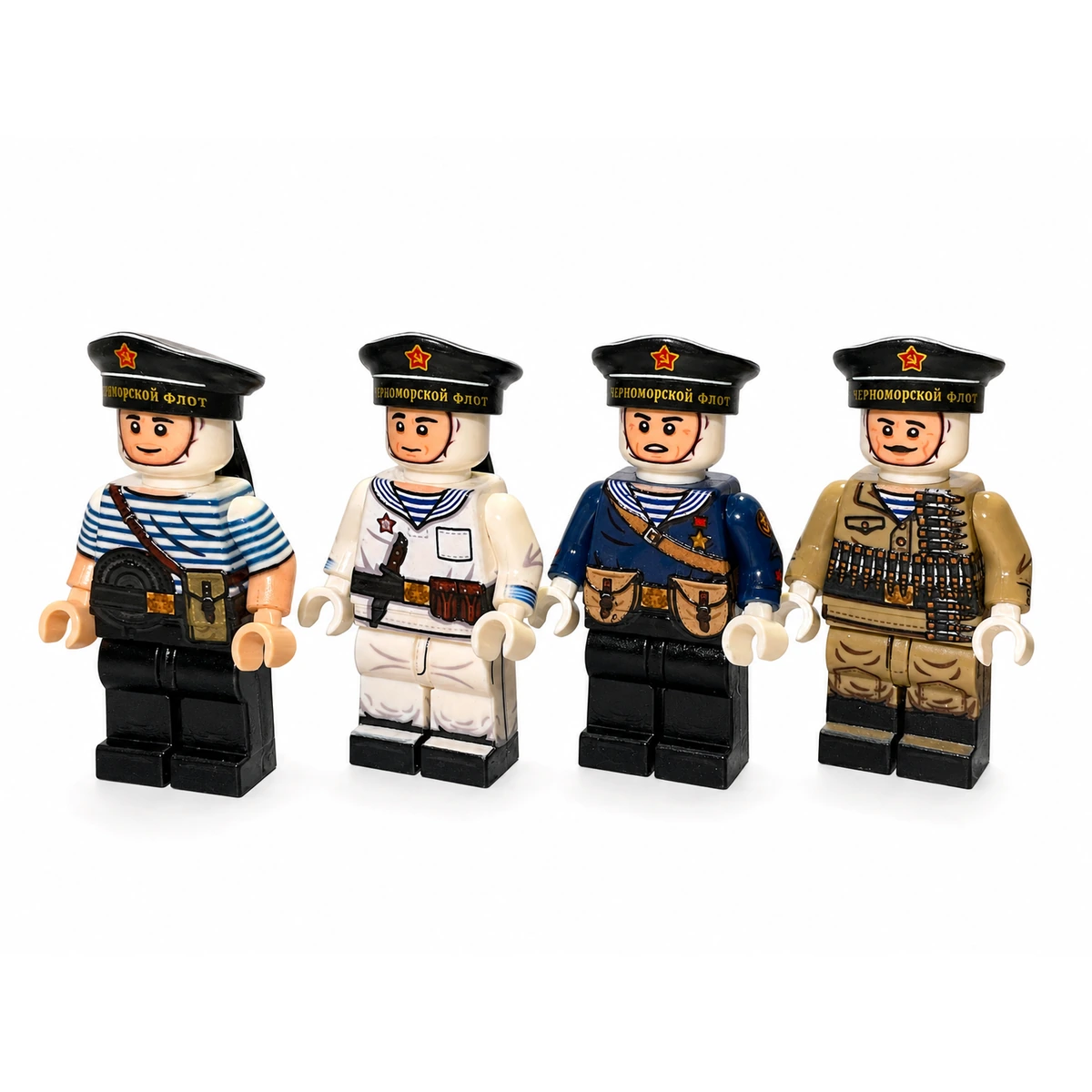 Soviet Navy Black Sea Fleet Naval Infantry Squad WWII - Custom Printed Brick Block Figure Soviet Navy Black Sea Fleet Naval Infantry Squad Wwii Custom Printed Brick Block Figure