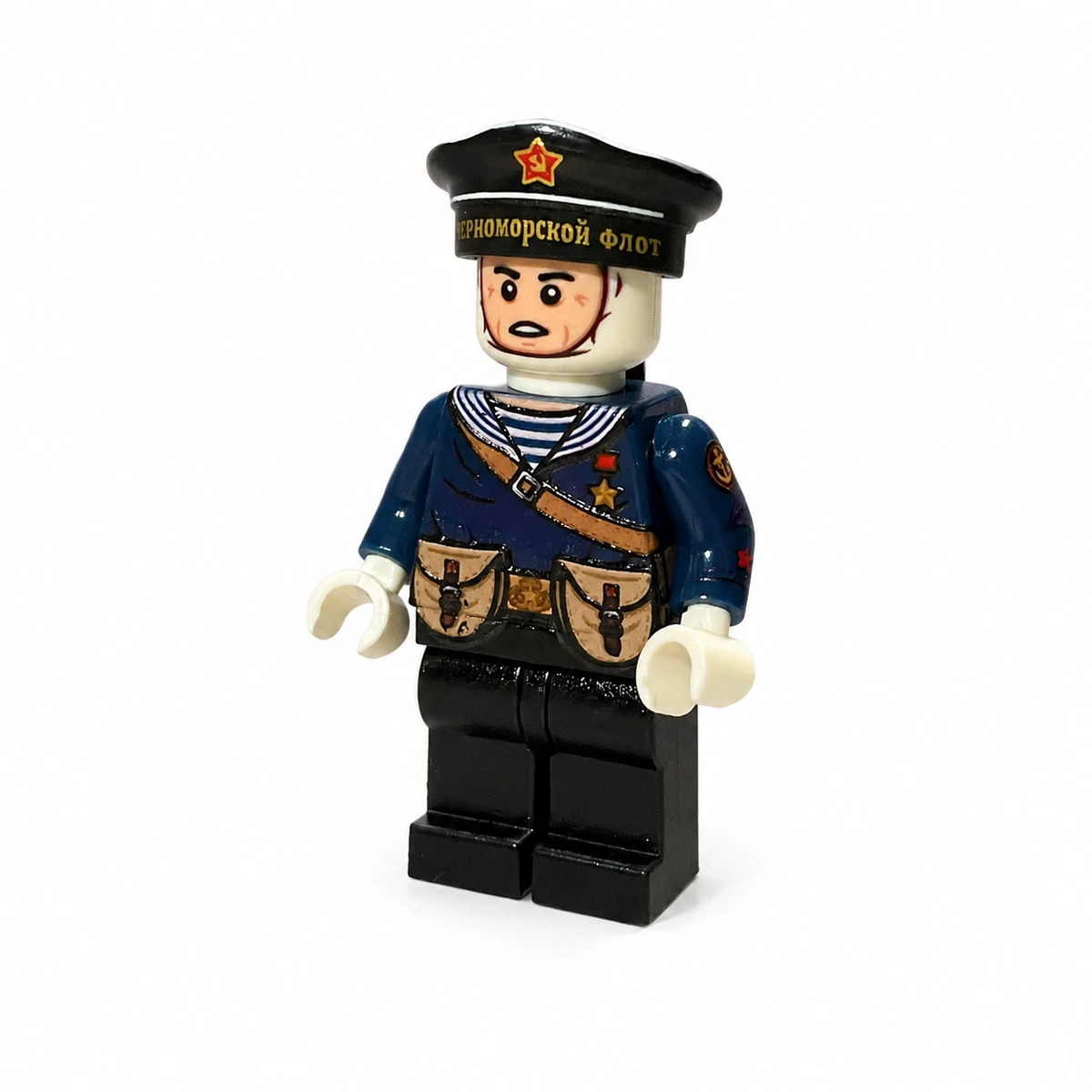 Soviet Navy Black Sea Fleet Sailor Naval Infantry (dark Blue Uniform) Wwii Custom Printed Brick Block Figure