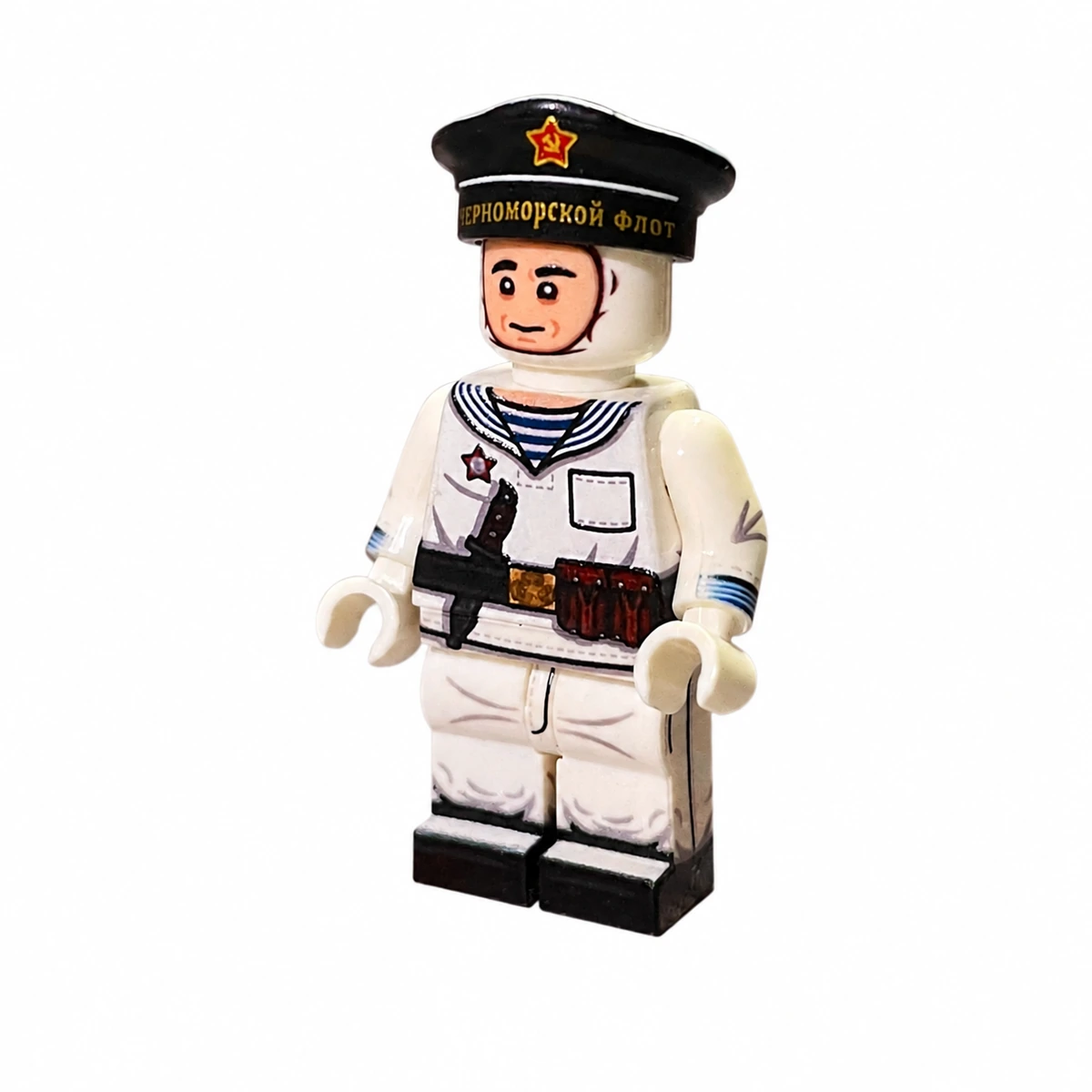 Soviet Navy Black Sea Fleet Sailor (Summer White Uniform) WWII - Custom Printed Brick Block Figure Soviet Navy Black Sea Fleet Sailor (summer White Uniform) Wwii Custom Printed Brick Block Figure
