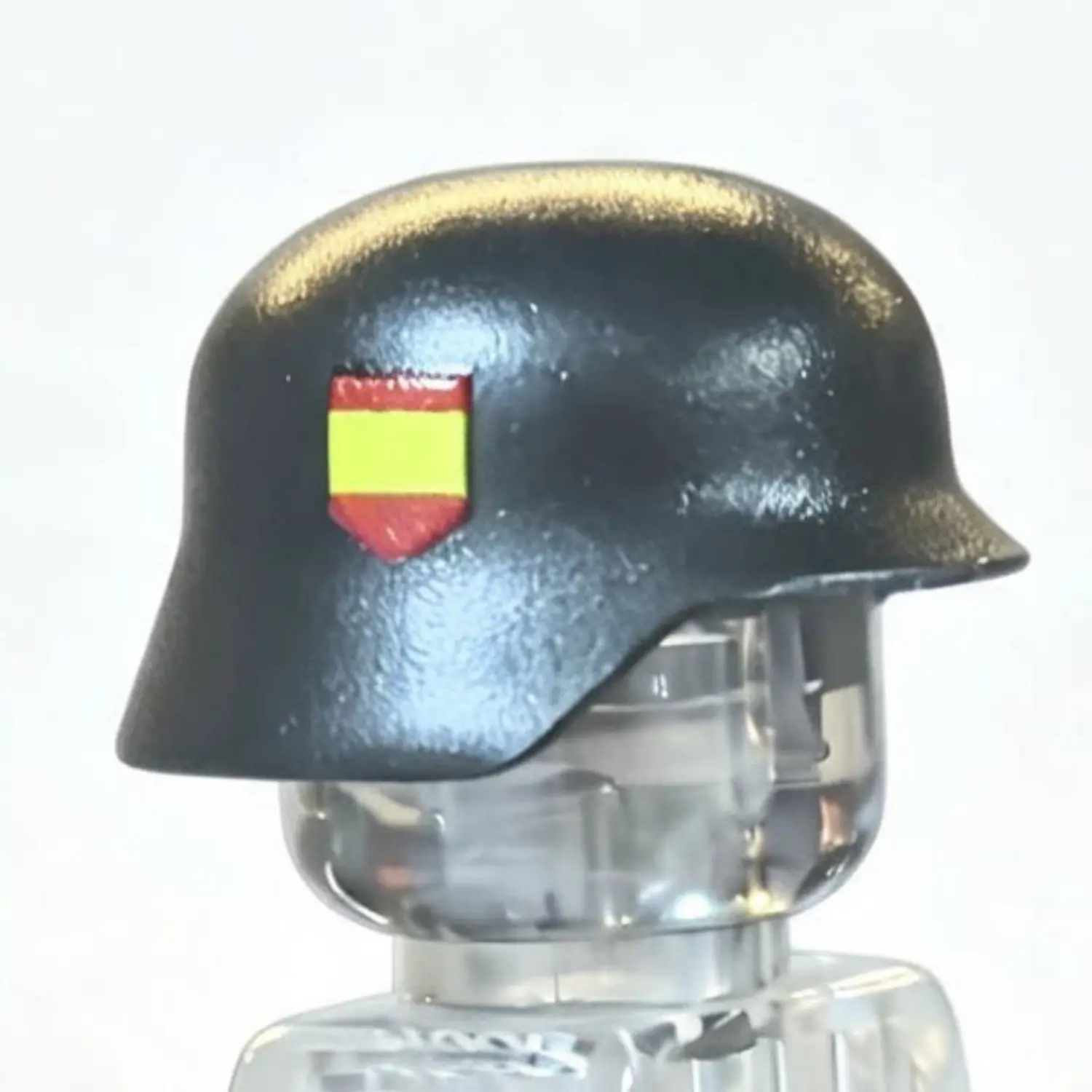Spanish Volunteer Combat Helmet (Stahlhelm Style) - Custom 3D Printed Miniature Accessory Parts Pieces for Brick Block Figures Spanish Volunteer Combat Helmet (stahlhelm Style) Custom 3d Printed Miniature Accessory Parts Pieces For Brick Block Figures