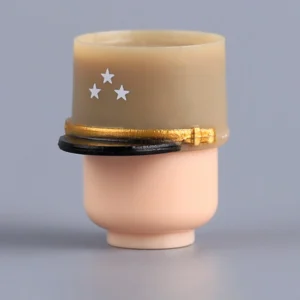 Tan Major Generals Kepi (Three-Star) - Custom 3D Printed Miniature Accessory Parts Pieces for Brick Block Figures Tan Major Generals Kepi (three Star) Custom 3d Printed Miniature Accessory Parts Pieces For Brick Block Figures