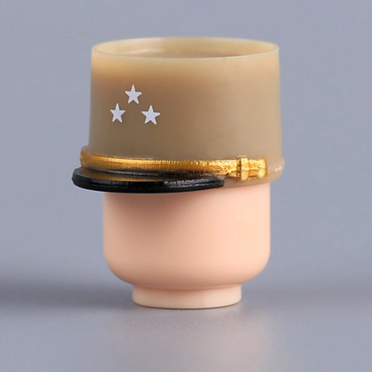 Tan Major Generals Kepi (three Star) Custom 3d Printed Miniature Accessory Parts Pieces For Brick Block Figures