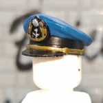 Type 46 Navy Peaked Cap (Dark Blue) - Custom 3D Printed Miniature Accessory Parts Pieces for Brick Block Figures